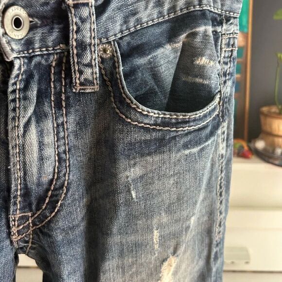 Y2K Express Men's Relaxed Jeans - Distressed Blue 30 x 30 - Picture 14 of 16